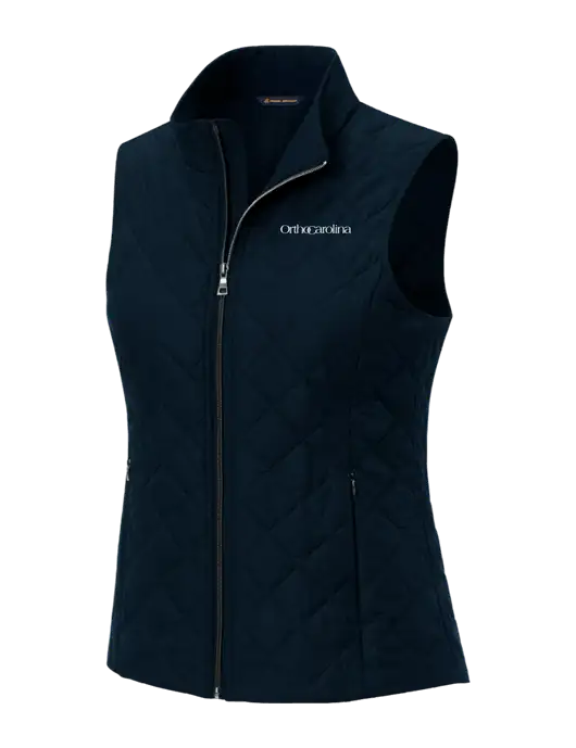 Brooks Brothers Womens Navy Quilted Vest w/OrthoCarolina Logo