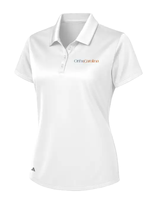 Adidas White Womens Basic Sport Polo w/OrthoCarolina Logo