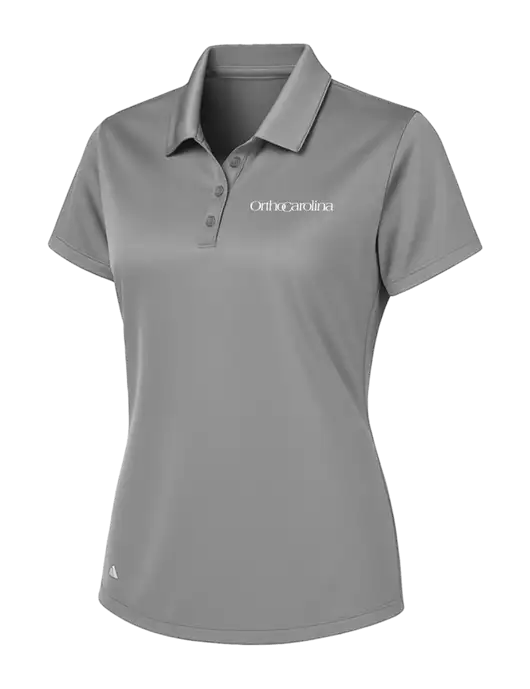 Adidas Light Grey Womens Basic Sport Polo w/OrthoCarolina Logo