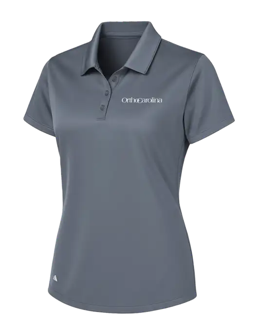 Adidas Medium Grey Womens Basic Sport Polo w/OrthoCarolina Logo