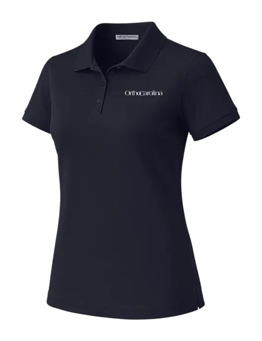All Cotton Womens Dark Navy Polo w/OrthoCarolina Logo