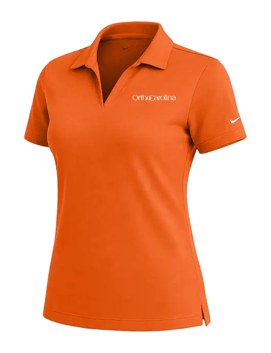NIKE Orange Womens Dri-Fit Micro Pique Polo w/OrthoCarolina Logo