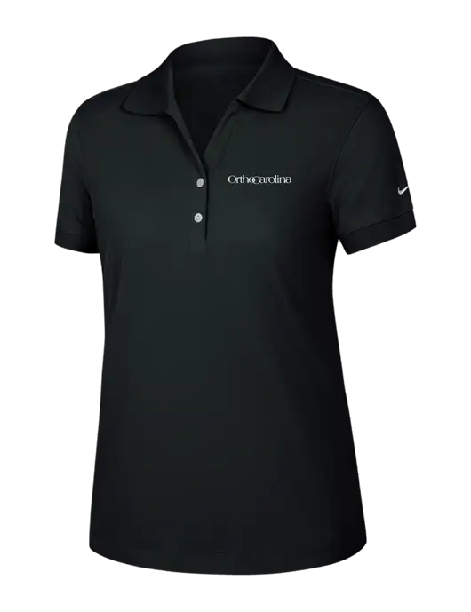 Nike Womens Dri-FIT Classic Black Polo w/OrthoCarolina Logo