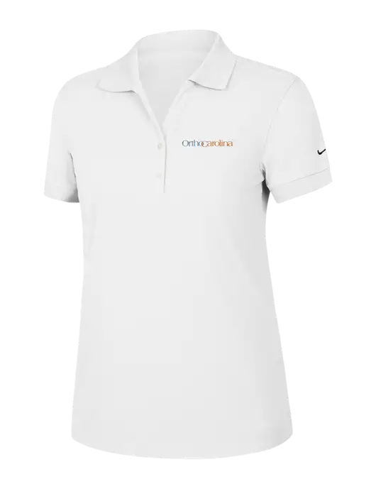 Nike Womens Dri-FIT Classic White Polo w/OrthoCarolina Logo