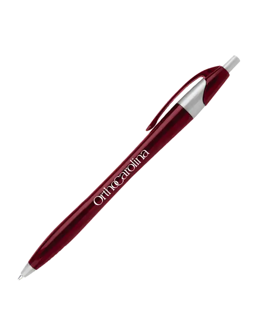 Novella Maroon/Silver Corporate Pen - Blue Ink w/OrthoCarolina Logo