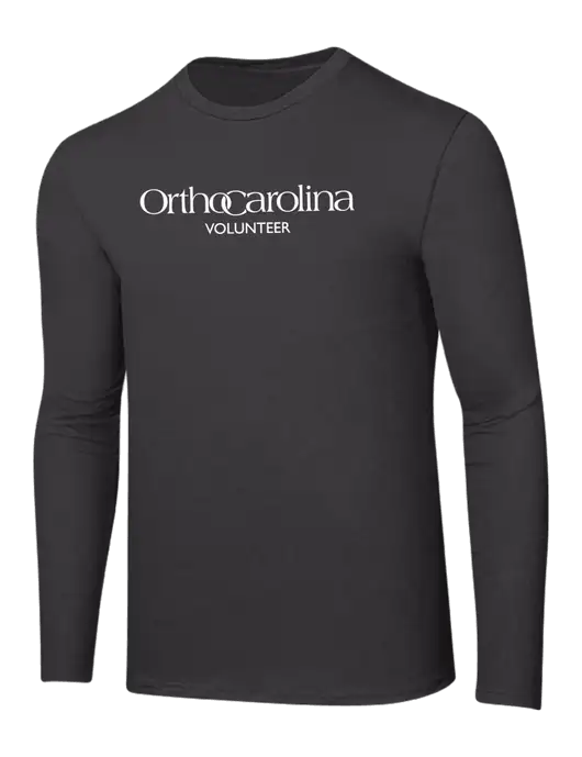 Ring Spun Charcoal 4.5 oz Long Sleeve T-Shirt w/OrthoCarolina Logo