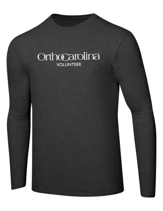 Ring Spun Dark Heather Grey 4.5 oz Long Sleeve T-Shirt w/OrthoCarolina Logo