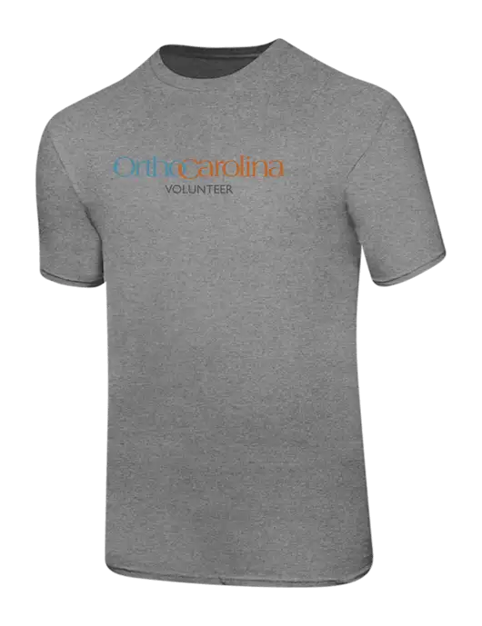 Ring Spun Light Heather Grey 4.5 oz T-Shirt w/OrthoCarolina Logo