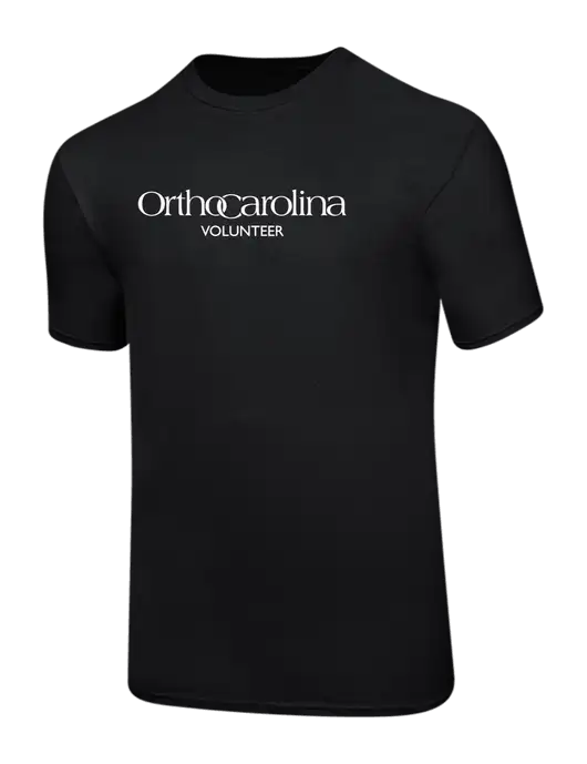 Ring Spun Jet Black 4.5 oz T-Shirt w/OrthoCarolina Logo
