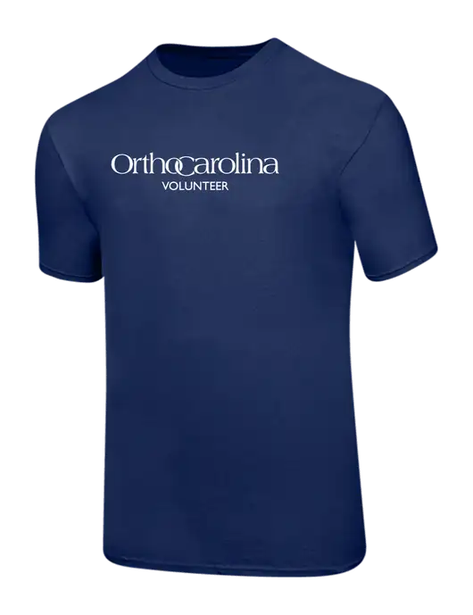 Ring Spun Navy 4.5 oz T-Shirt w/OrthoCarolina Logo