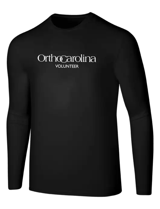 Seriously Soft Black Long Sleeve T-Shirt w/OrthoCarolina Logo