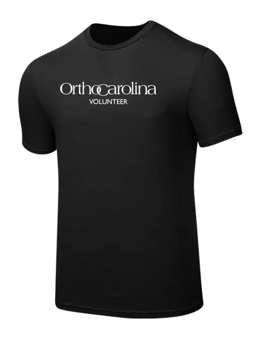 Seriously Soft Black T-Shirt w/OrthoCarolina Logo