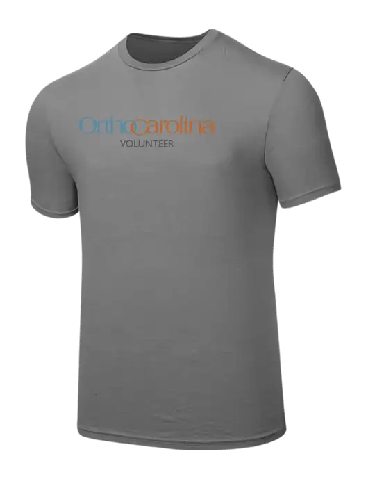 Seriously Soft Medium Grey T-Shirt w/OrthoCarolina Logo