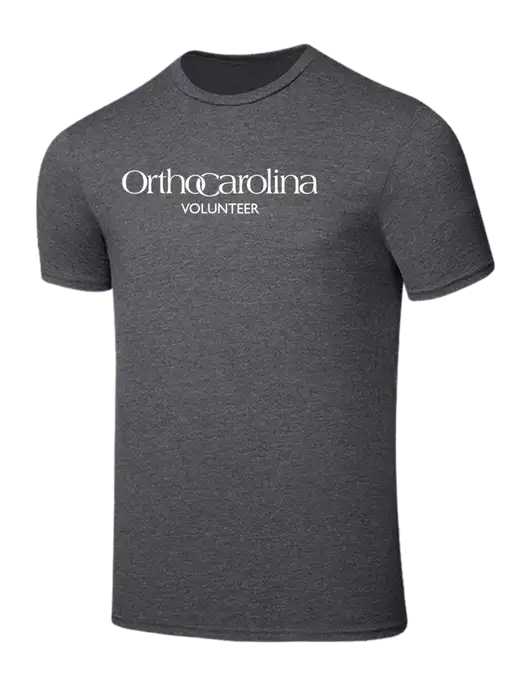 Seriously Soft Heathered Charcoal T-Shirt w/OrthoCarolina Logo