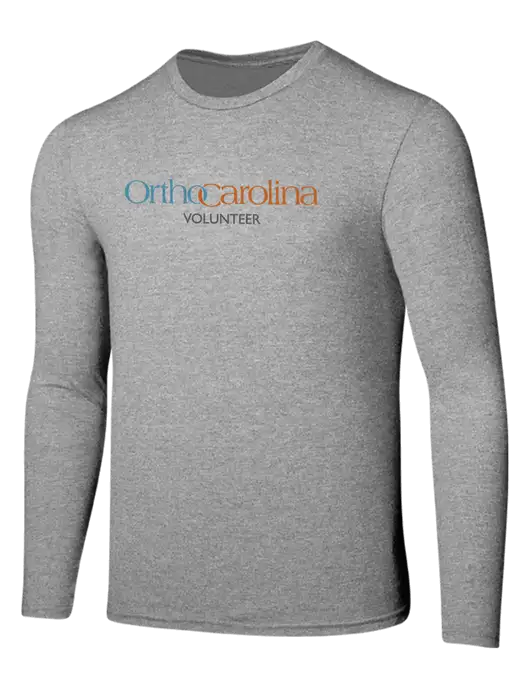 Seriously Soft Light Heathered Grey Long Sleeve T-Shirt w/OrthoCarolina Logo