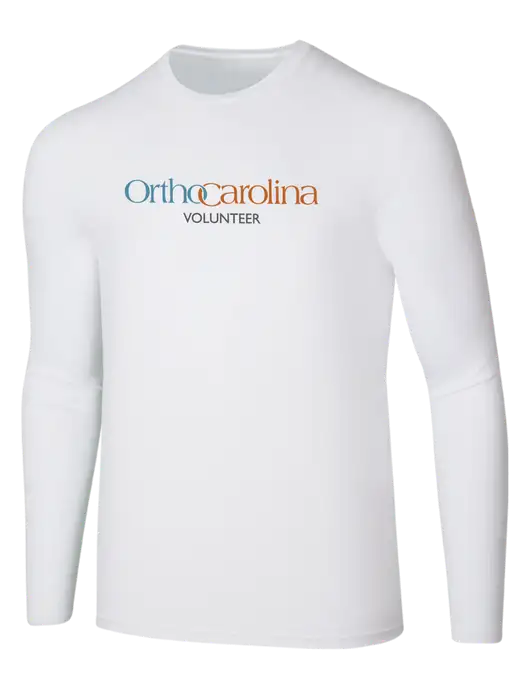 Seriously Soft White Long Sleeve T-Shirt w/OrthoCarolina Logo
