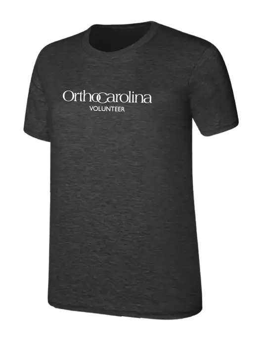 Womens Ring Spun Dark Heather Grey 4.5 oz T-Shirt w/OrthoCarolina Logo
