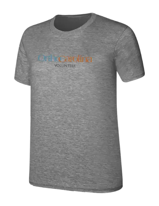 Womens Ring Spun Light Grey Heather 4.5 oz T-Shirt w/OrthoCarolina Logo