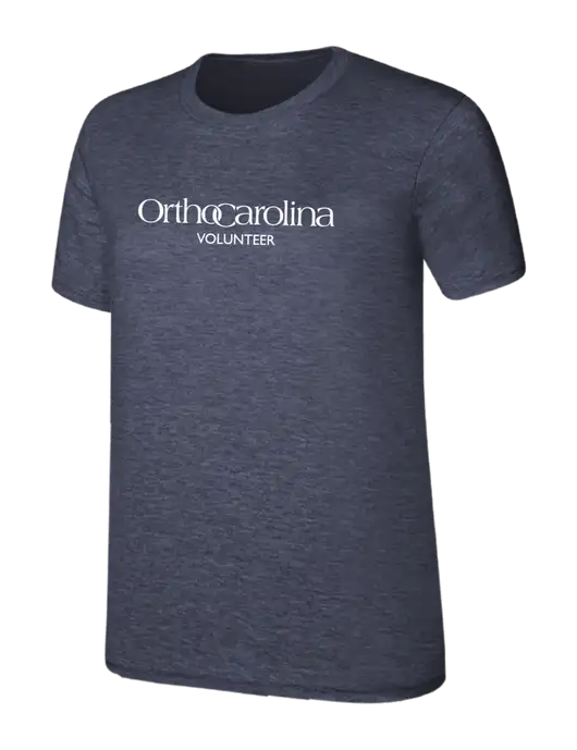 Womens Ring Spun Heather Navy 4.5 oz T-Shirt w/OrthoCarolina Logo