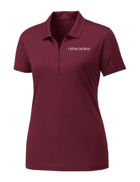 Womens Maroon PosiCharge Competitor Polo w/OrthoCarolina Logo