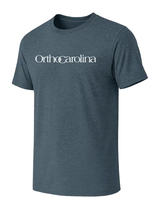BELLA+CANVAS Heather Slate Blue CVC Short Sleeve Tee w/OrthoCarolina Logo