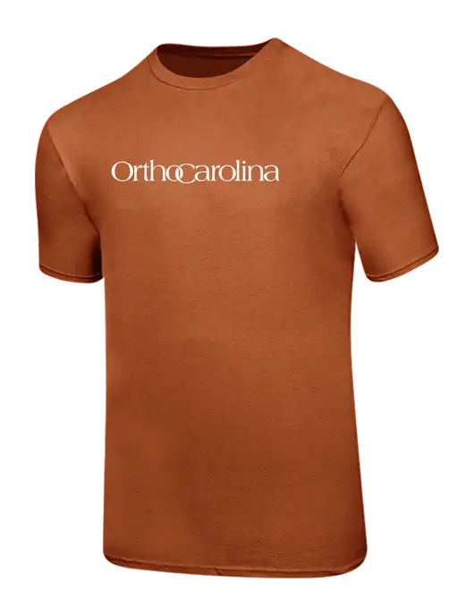 Ring Spun Burnt Orange 4.5 oz T-Shirt w/OrthoCarolina Logo