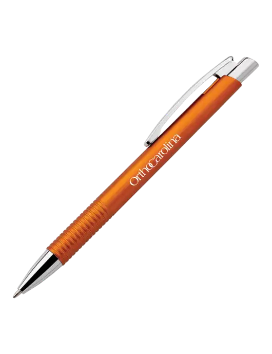 Malay Orange Ballpoint Pen - Blue Ink w/OrthoCarolina Logo